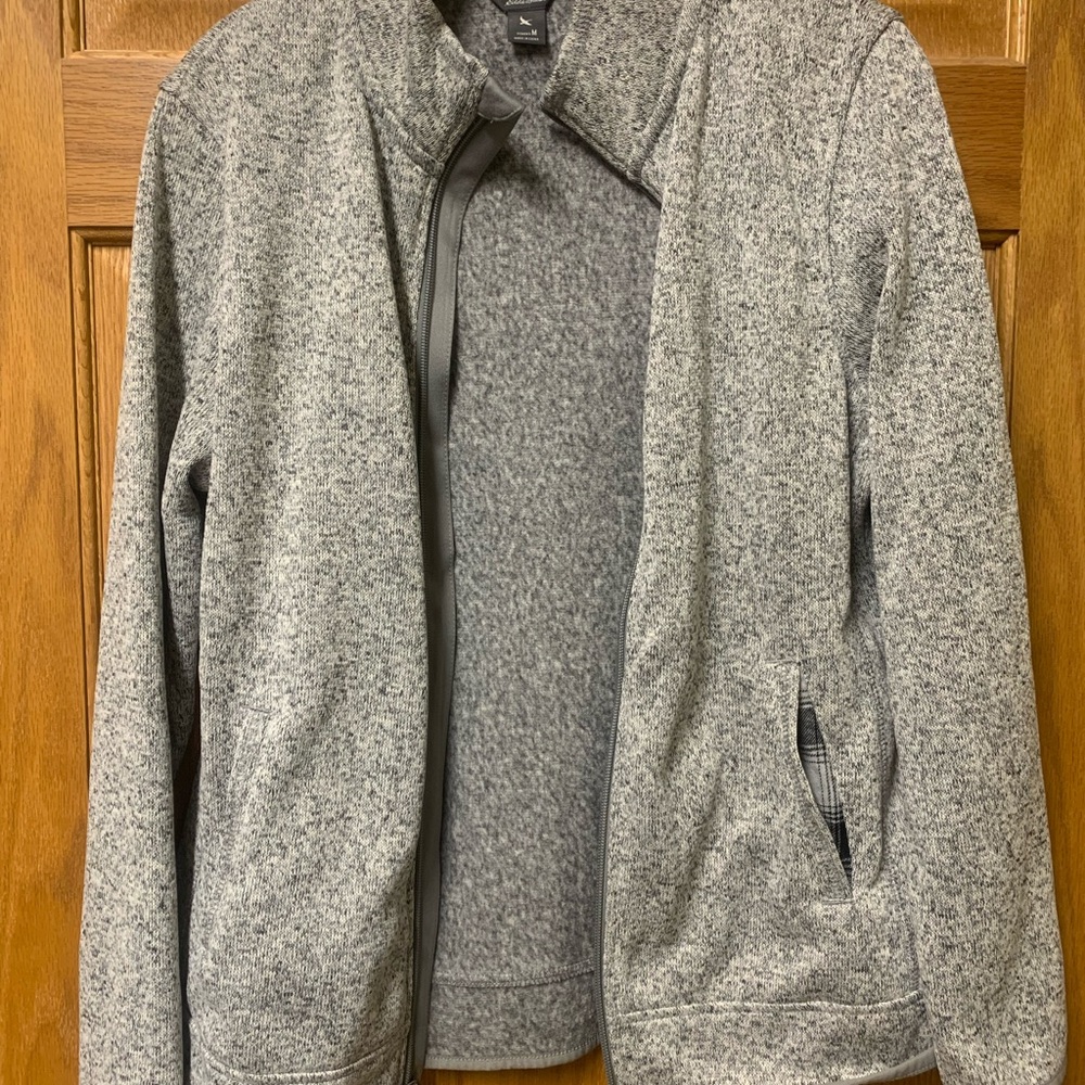 Eddie Bauer Women's Size Medium Grey Fleece Full Zip Jacket.